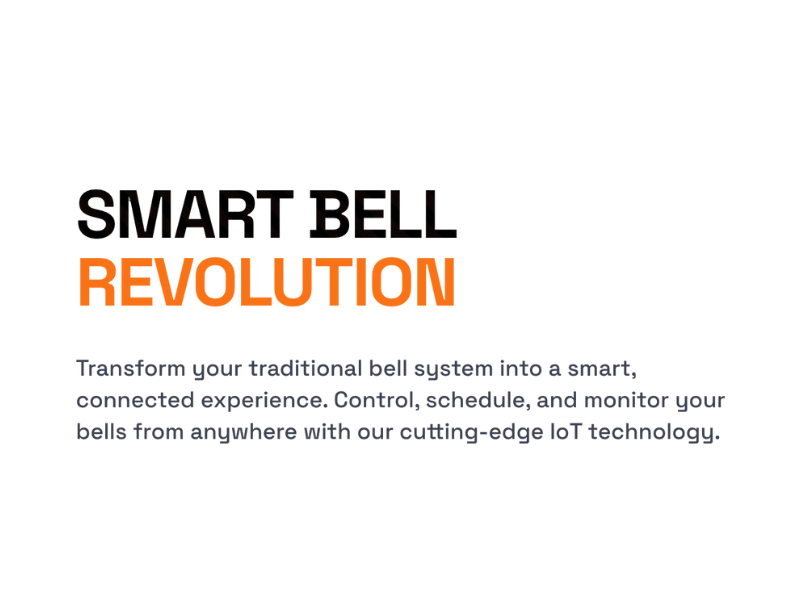 SmartBell Website screenshot